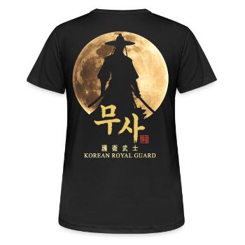 Koreanischer Königlicher Wächter - Frauen T-Shirt atmungsaktiv - Schwarz - Hinten - AI Model Female 172 light (172cm)