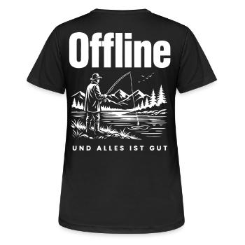 Natur statt Handy - Frauen T-Shirt atmungsaktiv - Schwarz - Hinten - AI Model Female 172 light (172cm)