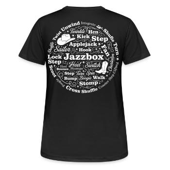 Fan de danse en ligne - T-shirt respirant Femme - noir - Dos - AI Model Female 172 light (172cm)