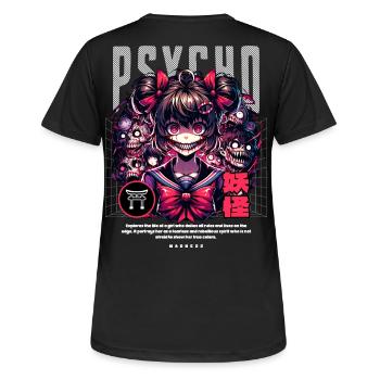 Psycho Madness : Fille de l’Horreur d’Anime - T-shirt respirant Femme - noir - Dos - AI Model Female 172 light (172cm)