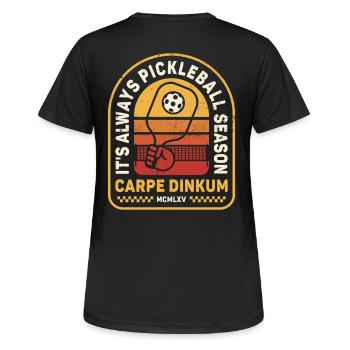 It's Always Pickleball Season - Frauen T-Shirt atmungsaktiv - Schwarz - Hinten - AI Model Female 172 light (172cm)