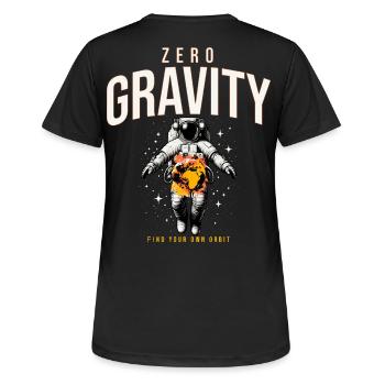 Astronautes en apesanteur terrestre Espace - T-shirt respirant Femme - noir - Dos - AI Model Female 172 light (172cm)