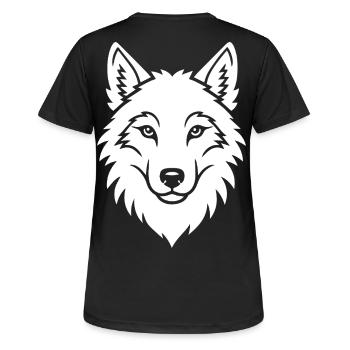 Wolf Head Art naturel élégant en nature sauvage - T-shirt respirant Femme - noir - Dos - AI Model Female 172 light (172cm)