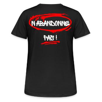 Humorvoller Slogan gegen die Krankheit - Frauen T-Shirt atmungsaktiv - Schwarz - Hinten - AI Model Female 172 light (172cm)