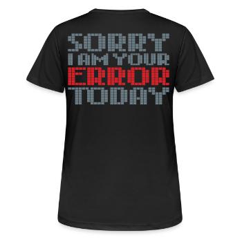 Error - Women's Breathable T-Shirt - black - Back - AI Model Female 172 light (172cm)