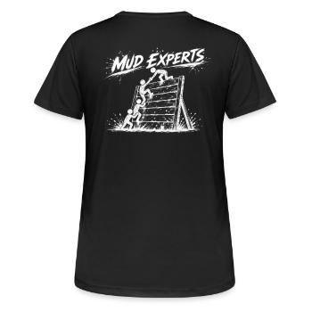 Mud Masters / Experts - Obstacle Wall - Women's Breathable T-Shirt - black - Back - AI Model Female 172 light (172cm)