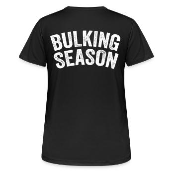 Bulking Season White - Women's Breathable T-Shirt - black - Back - AI Model Female 172 light (172cm)