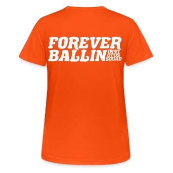 Équipe Forever Ballin - T-shirt respirant Femme - orange néon - Dos - AI Model Female 172 dark (172cm)