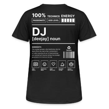 Deejay Vibes - Women's Breathable T-Shirt - black - Back - AI Model Female 172 light (172cm)