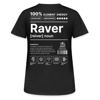 Raver Lifestyle White - T-shirt respirant Femme - noir - Dos - AI Model Female 172 light (172cm)