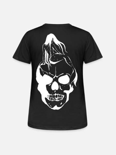 Mermaid on Skull - Women's Breathable T-Shirt - black
