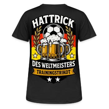 Training jersey for world champion football fans - Women's Breathable T-Shirt - black - Back - AI Model Female 172 light (172cm)