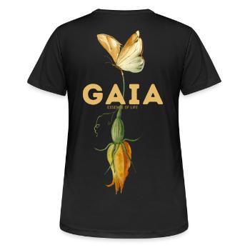 Respire en fleurs - T-shirt respirant Femme - noir - Dos - AI Model Female 172 light (172cm)