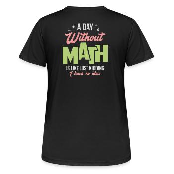 Mathematik - Frauen T-Shirt atmungsaktiv - Schwarz - Hinten - AI Model Female 172 light (172cm)