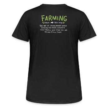 FARMING: Farming Definition - Women's Breathable T-Shirt - black - Back - AI Model Female 172 light (172cm)
