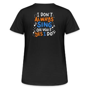Singer - Women's Breathable T-Shirt - black - Back - AI Model Female 172 light (172cm)