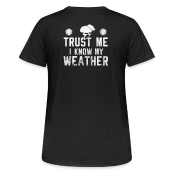 Weather - Women's Breathable T-Shirt - black - Back - AI Model Female 172 light (172cm)