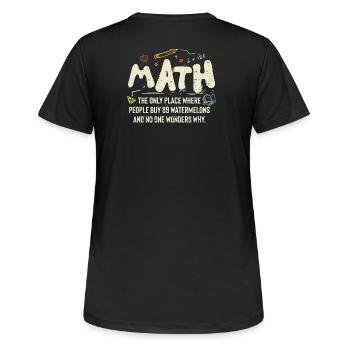 mathematics - Women's Breathable T-Shirt - black - Back - AI Model Female 172 light (172cm)