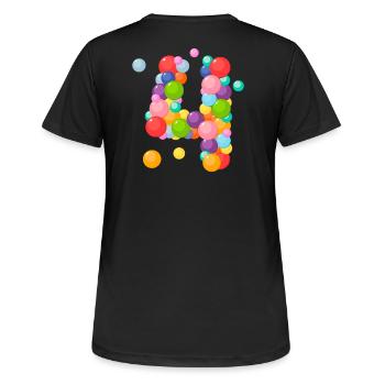 4 years, 4 years, I am 4 years old, birthday 4 years - Women's Breathable T-Shirt - black - Back - AI Model Female 172 light (172cm)