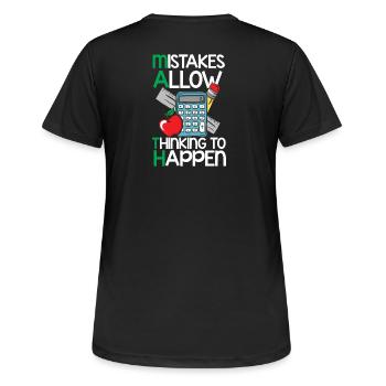 Mathematik - Frauen T-Shirt atmungsaktiv - Schwarz - Hinten - AI Model Female 172 light (172cm)