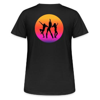 diso, fan de disco, musique disco - T-shirt respirant Femme - noir - Dos - AI Model Female 172 light (172cm)