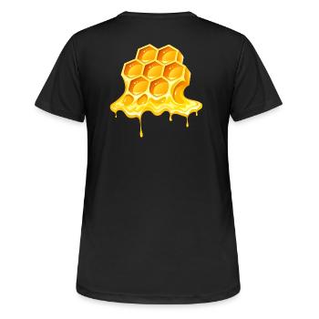 honey, beekeeper, beekeeper - Women's Breathable T-Shirt - black - Back - AI Model Female 172 light (172cm)