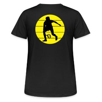 tennis, fan de tennis, match de tennis - T-shirt respirant Femme - noir - Dos - AI Model Female 172 light (172cm)