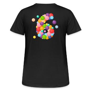 6 years, birthday 6 years, 6 years, I am 6 years old - Women's Breathable T-Shirt - black - Back - AI Model Female 172 light (172cm)