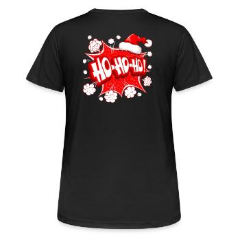 Noël, père Noël, joyeuses fêtes - T-shirt respirant Femme - noir - Dos - AI Model Female 172 light (172cm)