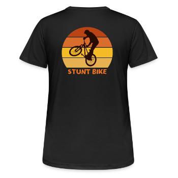 bike, bike, bike cross - Women's Breathable T-Shirt - black - Back - AI Model Female 172 light (172cm)