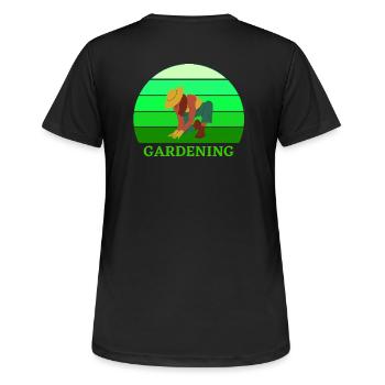 gartenarbeit, gartenarbeit, gartenarbeit, gärtner - Frauen T-Shirt atmungsaktiv - Schwarz - Hinten - AI Model Female 172 light (172cm)