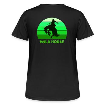 cheval sauvage, Far-West, contrée sauvage - T-shirt respirant Femme - noir - Dos - AI Model Female 172 light (172cm)