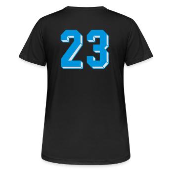 dreiundzwanzig - Women's Breathable T-Shirt - black - Back - AI Model Female 172 light (172cm)