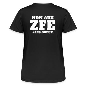voiture, voiture ancienne, libre circulation - T-shirt respirant Femme - noir - Dos - AI Model Female 172 light (172cm)