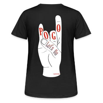 Let’s Go Pogo - T-shirt respirant Femme - noir - Dos - AI Model Female 172 light (172cm)
