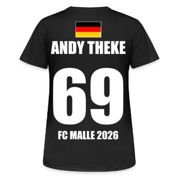 Malle 2026 Andy Theke 69 FC Malle 2026 - T-shirt respirant Femme - noir - Dos - AI Model Female 172 light (172cm)