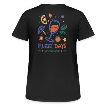 Spritzer Summer - Women's Breathable T-Shirt - black - Back - AI Model Female 172 light (172cm)