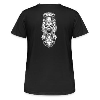 Mushroom - Women's Breathable T-Shirt - black - Back - AI Model Female 172 light (172cm)