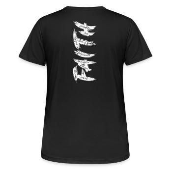 GLAUBE - Versteckte Worte Christliches Design - Frauen T-Shirt atmungsaktiv - Schwarz - Hinten - AI Model Female 172 light (172cm)