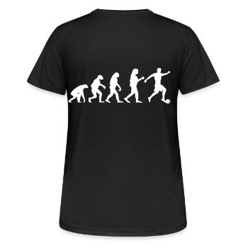 Champion d'Europe de football Hobby EM joueur de football - T-shirt respirant Femme - noir - Dos - AI Model Female 172 light (172cm)