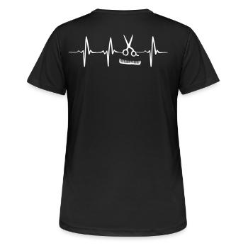 coeur de coiffure - T-shirt respirant Femme - noir - Dos - AI Model Female 172 light (172cm)