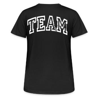 Team - Women's Breathable T-Shirt - black - Back - AI Model Female 172 light (172cm)