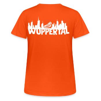 horizon Wuppertal - T-shirt respirant Femme - orange néon - Dos - AI Model Female 172 dark (172cm)