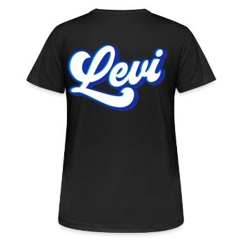 Lévi | Couleurs changeantes - T-shirt respirant Femme - noir - Dos - AI Model Female 172 light (172cm)