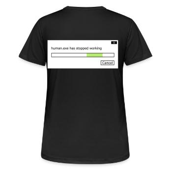 human.exe ne fonctionne plus en disant human .exe - T-shirt respirant Femme - noir - Dos - AI Model Female 172 light (172cm)