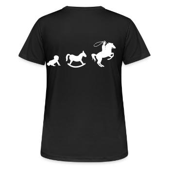 Way to Western Riding - Women's Breathable T-Shirt - black - Back - AI Model Female 172 light (172cm)