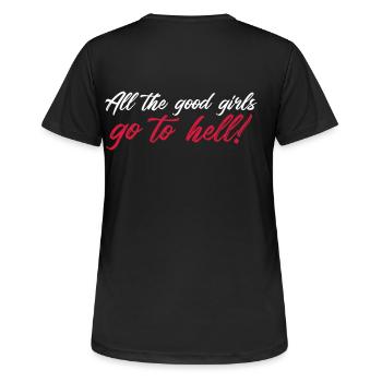 Toutes les bonnes filles vont en enfer Billie en disant une citation - T-shirt respirant Femme - noir - Dos - AI Model Female 172 light (172cm)