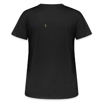 Vibes - Frauen T-Shirt atmungsaktiv - Schwarz - Hinten - AI Model Female 172 light (172cm)
