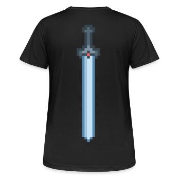 Iron Sword - Women's Breathable T-Shirt - black - Back - AI Model Female 172 light (172cm)