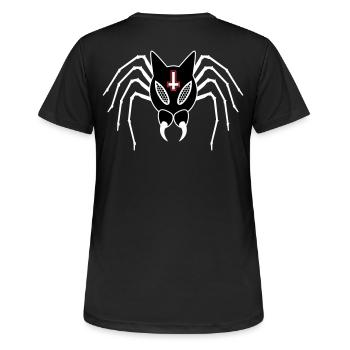 Spidekuroeil - Frauen T-Shirt atmungsaktiv - Schwarz - Hinten - AI Model Female 172 light (172cm)